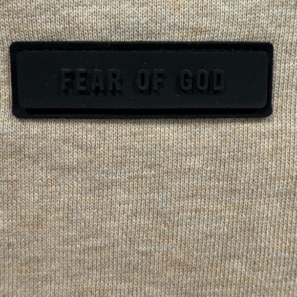 Fear of God Essentials Men's Tan Neutral Logo Sweatshirt Pockets- Medium - Picture 9 of 12